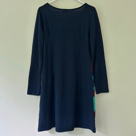 New Coline Artsy Abstract Swirl shift Dress 60s 70s inspired Bohemian hippie L - Picture 9 of 11